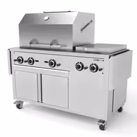 Barbacoa de gas de piedra volcánica - 22,5kW|2187mm - De pie - 850 fondo