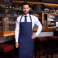 KARLOWSKY | Bib Apron Basic – Navy - 750×900 mm - Adjustable Neck Strap - 65% Cotton/35% Polyester