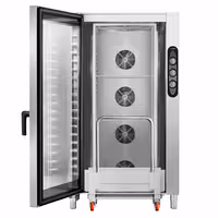 Commercial Combi Oven - Manual Controls - 40x GN 1/1 or 20x GN 2/1 - incl. Core temperature probe & Rack trolley