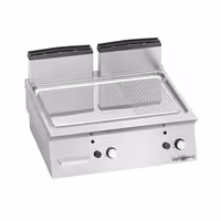Plancha a gas Fry top - 13,8 kW - Mixto liso/ranurado - Superficie de cocción: 800x730mm