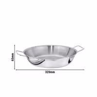 Patelnia do paelli – stal nierdzewna – Ø 320 mm – wysokość: 65 mm – 6 L – nadaje się do indukcji