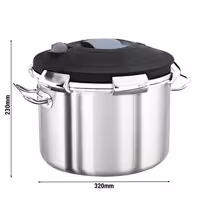 Ātrvāres katls – Ø 320 mm – augstums 230 mm – ar vāku