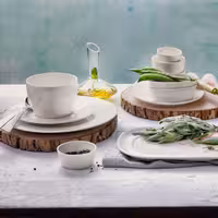 (6 pieces) LUX - Plate flat Maastricht - Ø 28 cm - Ivory