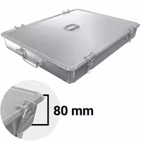 Rajngla niska - Nehrđajući čelik - 28 l - 734x536x95 mm - uklj. poklopac - s za pećnicu; za konvektomat