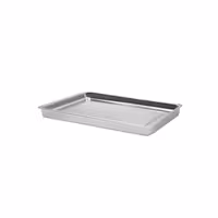 Ausstell-/Auslageblech - Edelstahl - mit Rand - 393x268x70mm