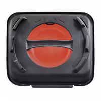 (20 kom) Menubox (višekratni) - 600 ml - 2-dijelna - 240x190x90 mm - stapljiva - antracit/crvena