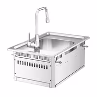 Commercial Drop-in Hand Wash Sink – Stainless Steel – with tap - Hot & Cold Water Connection