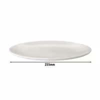 (6 pcs) LUX | Coupe Plate - flat - Porcelain - Ø255mm - Ivory