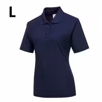 (5 pcs) Women’s Cotton Polo Shirt - Navy - Size: L
