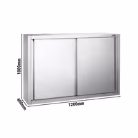 خزانة حائط ستانلس ستيل PREMIUM - 1200x400mm - مع باب انزلاقي - ارتفاع 1000 mm