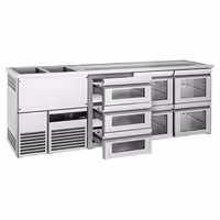 Pivski šank PREMIUM - 2500x700 mm - 7 Staklene ladice