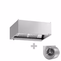 Commercial Wall-Mounted Extractor Hood with Motor – 1200 mm – Controller, Filters & Light