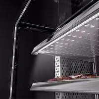 Commercial serve over counter MADRID - 435L - 1000mm - Double glazing - with 2 adjustable shelves - rear sliding doors - Black matt