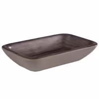 (20 adet) Kase - OAK - Melamin - 100ml - köşeli - 115x70mm - Derinlik:25mm - Kahverengi