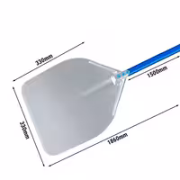 Lopata za pizzu - AZZURRA - anodizirani aluminij - 330x330 mm - drška aluminijska