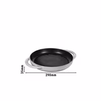 STAUB | Pure Grill Round Cast Iron Grill Pan – Ø23 cm - Graphite Grey