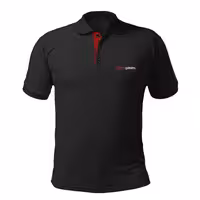 (5 pcs) Men’s Cotton Polo Shirt - Black - Size: L