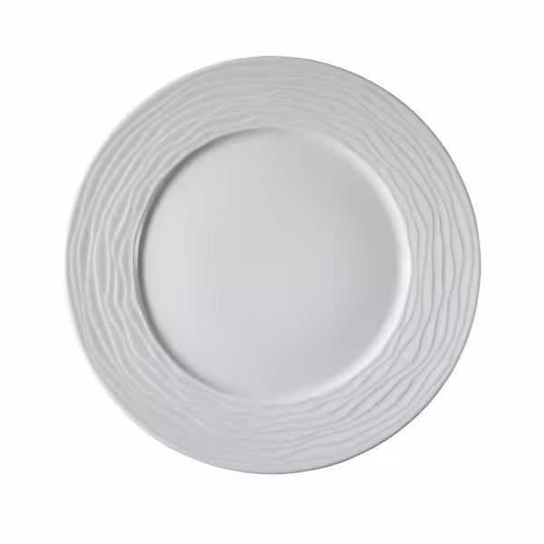 (12 adet) SEA WAVE - Düz Tabak Yuvarlak Düz - Porselen, Ø210mm, Beyaz