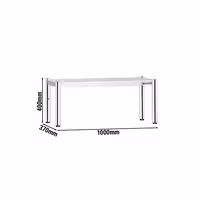 Rozsdamentes acél polc felépítmény - 1 szintes - 1000x370 mm - magasságában állítható