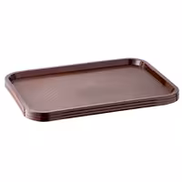 (6 pcs) FAST FOOD Tray - FAST FOOD - Polypropylene - 410x305mm - Height: 25mm - Brown - non-slip surface