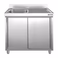 Sudoper s ormarićem PREMIUM - inox - 1200 x 700 mm - s 1 koritom - korito lijevo