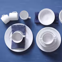(12 adet) BUDGETLINE - Düz Tabak Yuvarlak - Porselen, Ø210mm, Beyaz