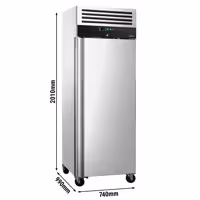 Szafa mroźnicza piekarnicza ECO – stal nierdzewna – EN 600 x 800 – 600 L – z 1 drzwiami