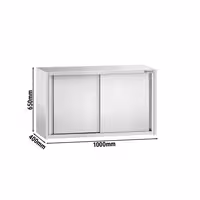 خزانة حائط ستانلس ستيل PREMIUM - 1000x400mm - مع باب انزلاقي - ارتفاع 650 mm
