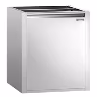 Sistema de reciclagem para armário - Módulo de encastre com porta basculante - 400x760x585mm - com fecho suave - cantos arredondados & fácil limpeza - Aço inoxidável
