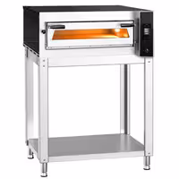 Electric Deck Pizza Oven - Single Deck - Refractory Stone Deck - 4 x Ø 35cm (13.8") - Touchscreen Controls - up to 400°C - incl. Base frame