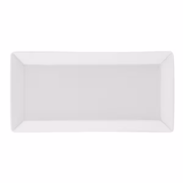 (12 adet) MAYA Sunum Tabağı - Dikdörtgen - Porselen - 330x180mm - Beyaz