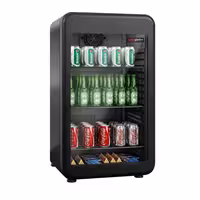 Minibar hladnjak – 500 mm – 120 litara – s jednim staklenim vratima – crna