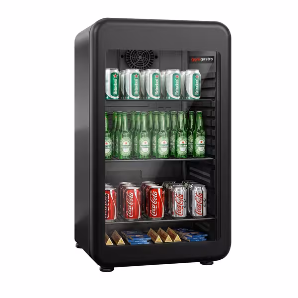 Minibar hladnjak – 500 mm – 120 litara – s jednim staklenim vratima – crna