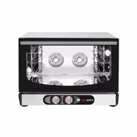 Electric Commercial Bakery Convection Oven with Steam Injection - Manual Controls - 1 Baking Chambers - 4x GN 1/1 or 600x400mm (EN 60x40)