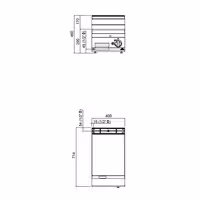 Plită de gătit pe gaz – 6,9 kW – netedă – cu finisaj lucios