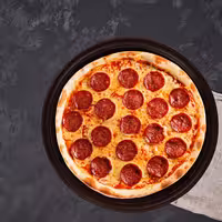 (12 adet) Pizza Tabağı Yuvarlak Düz - Polietilen, Ø360mm, Oluklu/Kanallı Yüzey, Kahverengi