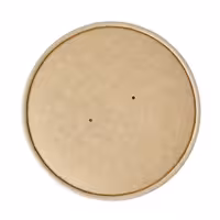 (300 pcs) Food Lidding Tray Paperboard - Ø150mm - Round - Brown