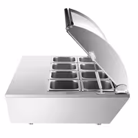 Countertop refrigerated display case - 67L - 765mm - Double glazing - square - for 8x GN 1/6 or 4x GN 1/3