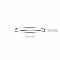 (300 pcs) Food Lidding Tray Paperboard - 185mm - Round - Brown