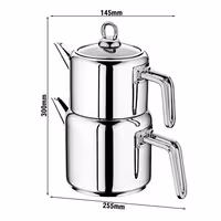 Teapot Set - 1.3L - Stainless Steel
