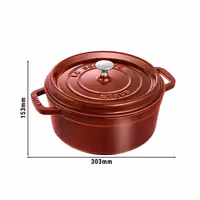 STAUB | LA COCOTTE - Cocotte - Ø 240 mm - Lijevano željezo - Crvena boja grenadine