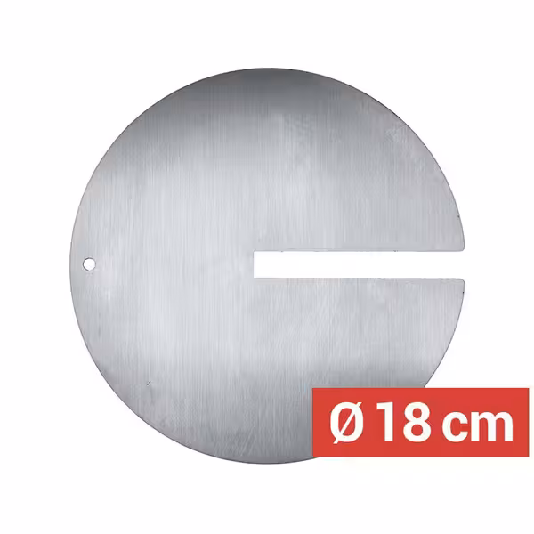  Kebab Skewer Disc with Slot - Ø180mm - Stainless Steel - for 12x12mm skewers