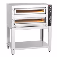Electric Deck Pizza Oven - Twin Deck - Refractory Stone Deck - 6+6 x Ø 30cm (12") - incl. Base frame