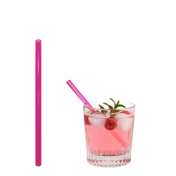 (50 adet) Cam Pipet - 150mm - ø 8mm - düz - Neon Pembe - dahil 1 Naylon Temizlik Fırçası
