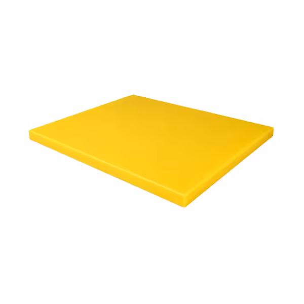 Griešanas dēlis - 300x500 mm - Biezums: 20 mm - HACCP atbilstošs - PE500 (HDPE) polietilēns - Dzeltens - Neslīdošs - Var mazgāt trauku mazgājamā mašīnā