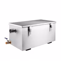 Profesionalni separator masti - 20 l - do 50 obroka/dan - inox - sukladno EN 1825 - s kuglastim ventilom - za mobilnu ugradnju