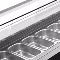 Ice Cream Display Freezer | EMMA - 1190mm - Ventilated cooling - with LED lighting - for 6 x 5 litres Napoli pans or 4 x 7 litres - Black - rear sliding doors