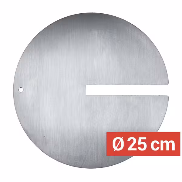 Kebab Skewer Disc with Slot - Ø250mm - Stainless Steel - for 12x12mm skewers