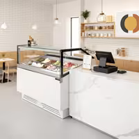 Ice Cream Display Freezer | ADAM - 1200mm - Ventilated cooling - with LED lighting - for 12 x 5 litres Napoli pans or 8 x 7 litres - White