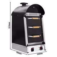 Commercial Electric Jacket Potato Oven - Manual Controls - 4.5kW - 230V - 530x1210x740mm - stainless steel - with 3 drawers